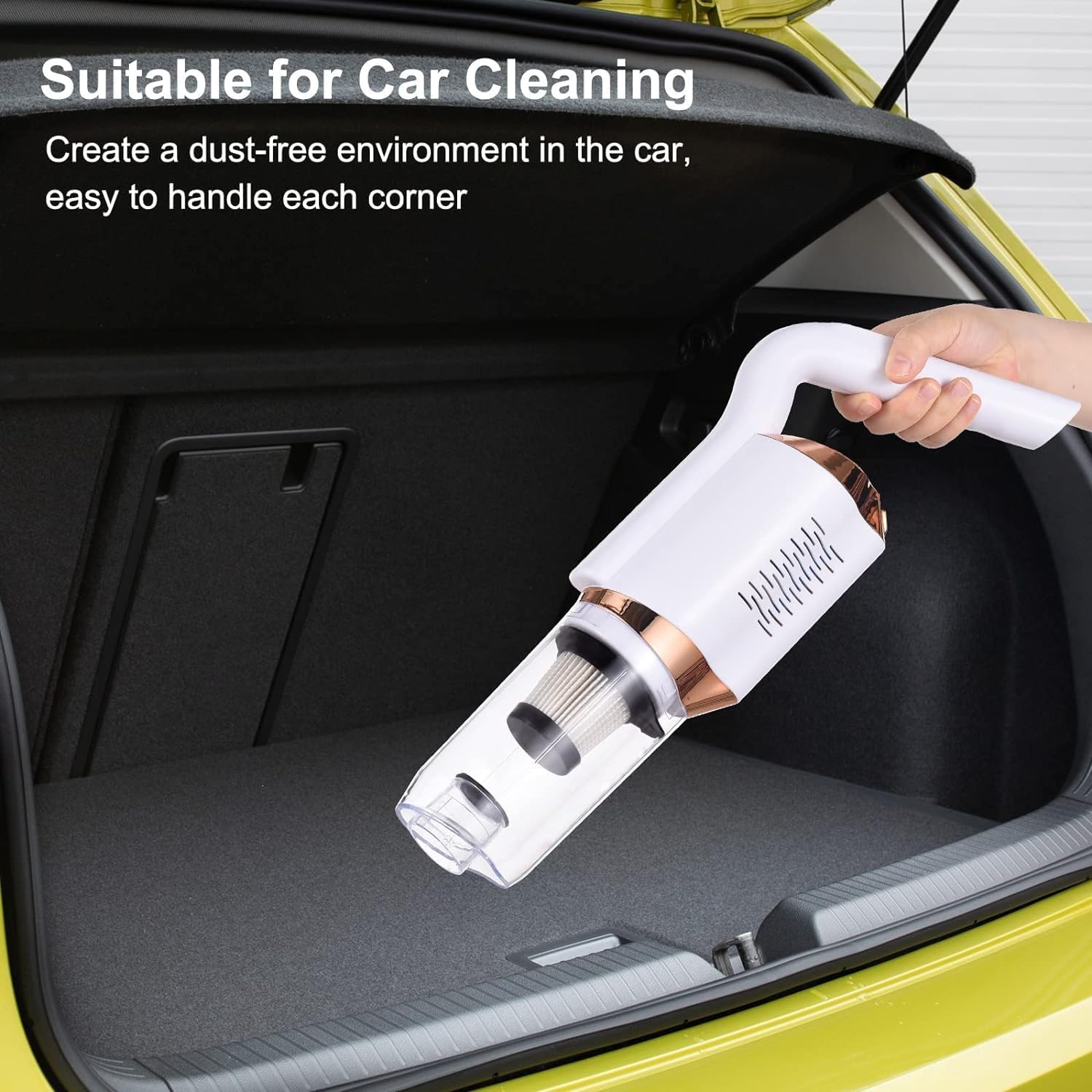 Wireless Vacuum Cleaner 120W Handheld Stick Vacuum Cleaner for Hard Floor Carpet Pet Ha Car 8500Pa Powerful Suction 600ml Dust Collecting Cup with Floor Brush Connecting Pipes Built-in, 3 in 1