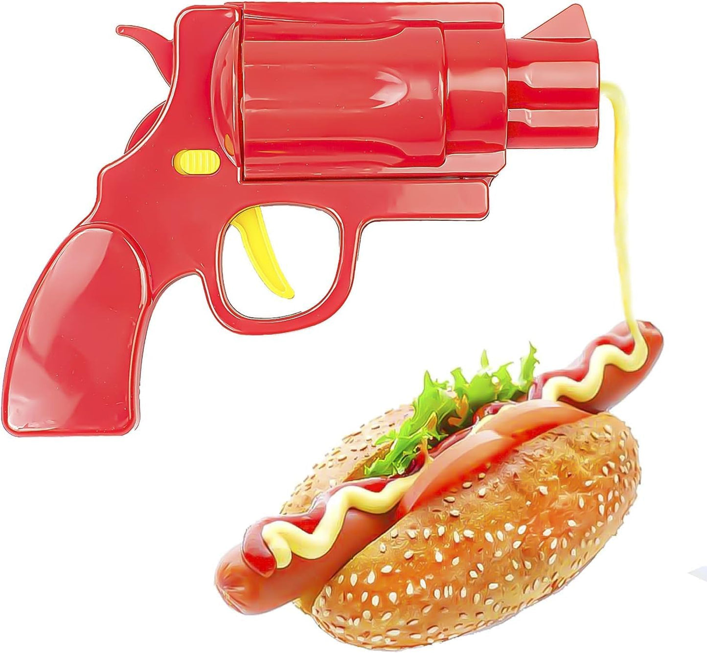 Sauce Dispenser, Plastic Container for Ketchup, Mustard, Barbecue, Hot Sauce Press Gun