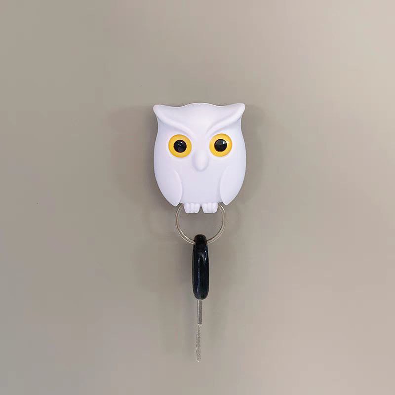 Magnetic Owl Key Holder with Moving Eyes Double Sided Adhesive