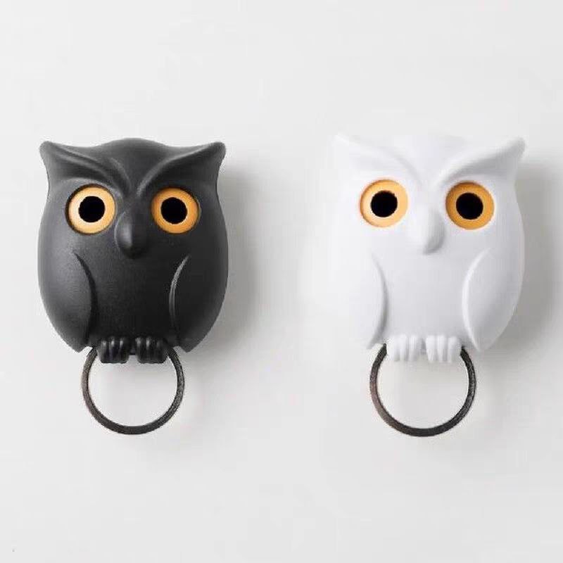 Magnetic Owl Key Holder with Moving Eyes Double Sided Adhesive